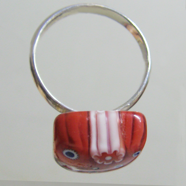 (r1246)Anillo de plata 925 tipo Murano